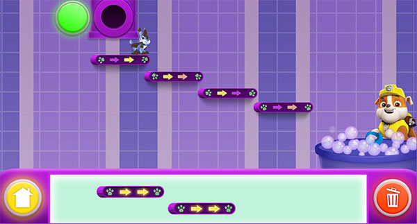 A screenshot showing a the Workinman-developed STEM engineering game, Pet Parlor Rescue