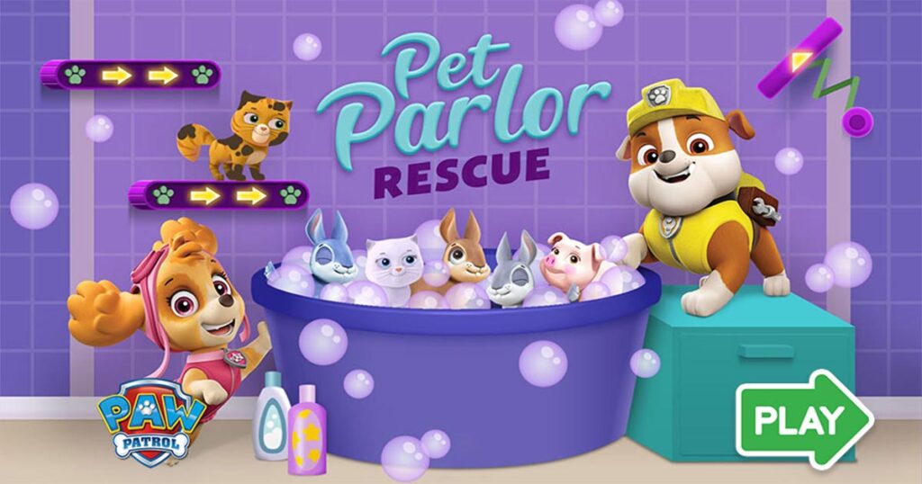 Engineering learning game for kids. Pet Parlor Rescue