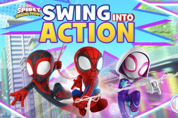 Marvel Spidey and his Friends: Swing into Action game splash screen